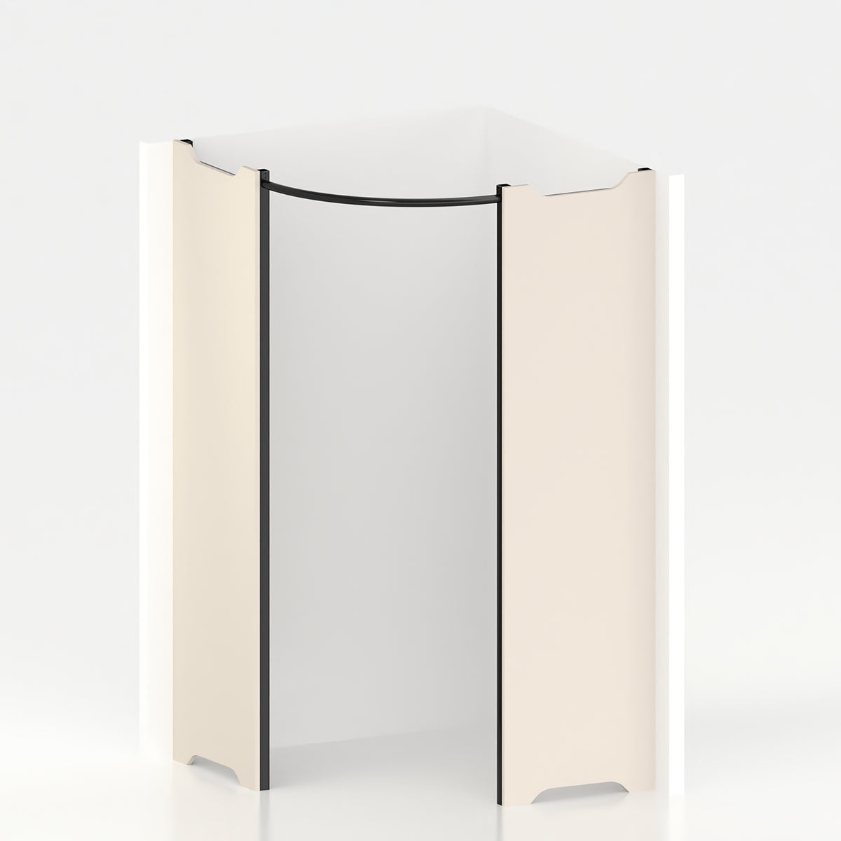 Cabine essayage d'angle Ø 120 cm