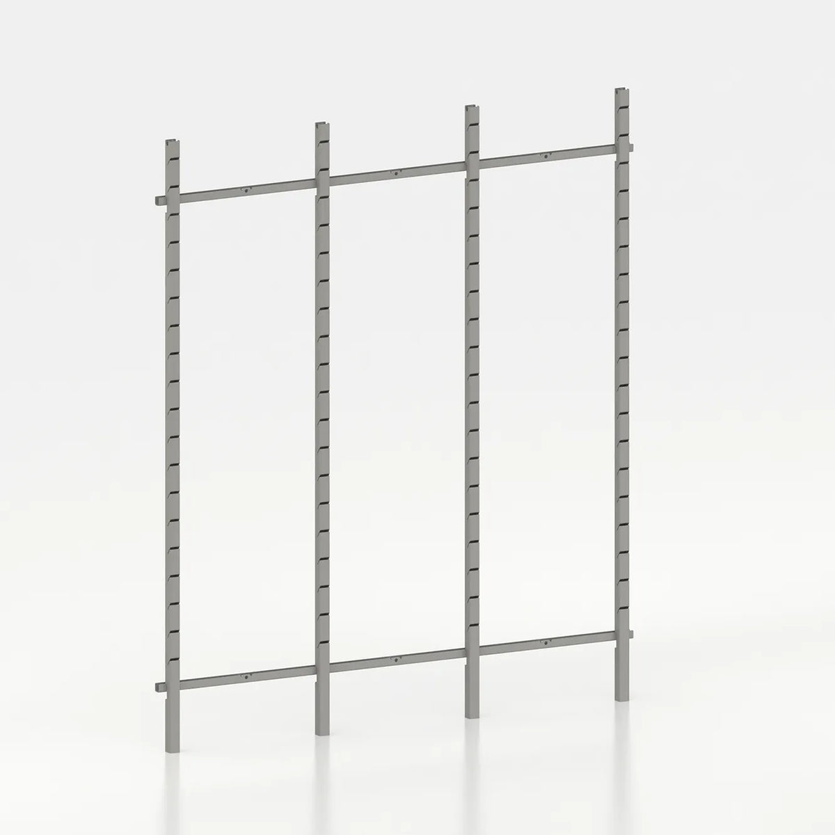 Kit d'agencement 190 cm (3 modules 60 cm) avec 4 montants Poto et jeu de lisses 190 cm — coloris gris