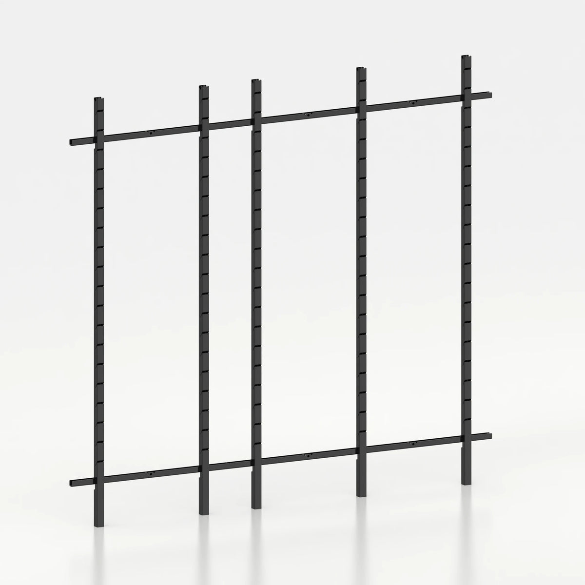 Kit d'agencement linéaire 240 cm avec montants Poto pour boutique — coloris noir