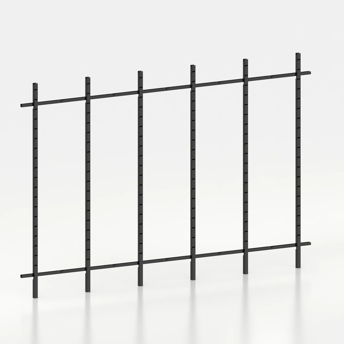 Kit d'agencement linéaire 330 cm avec montants Poto pour boutique — coloris noir