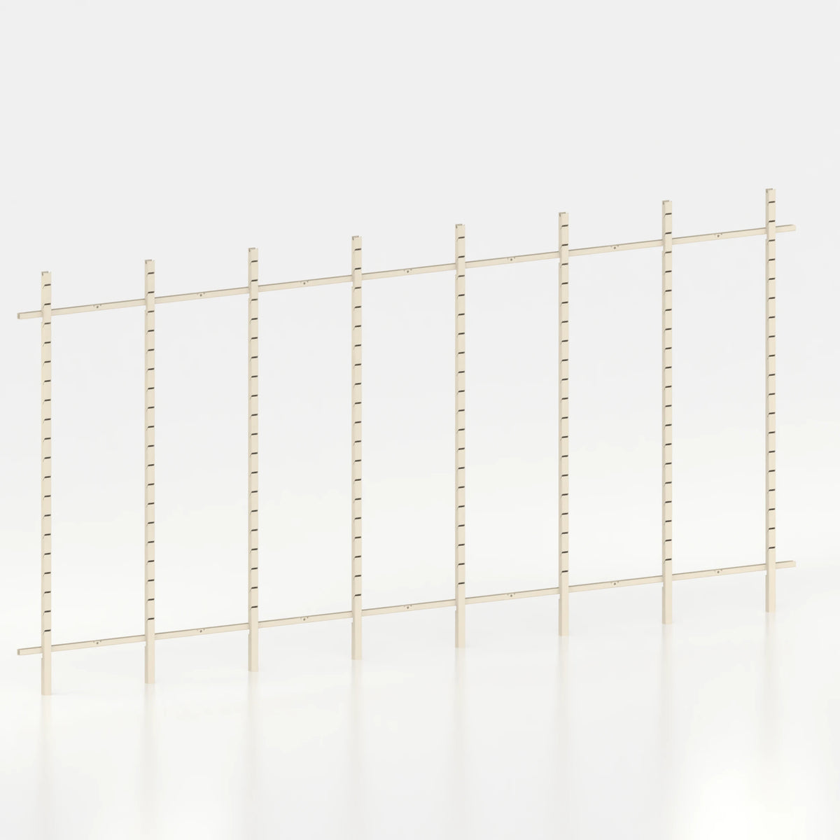 Kit d'agencement linéaire 450 cm avec montants Poto pour boutique — coloris beige