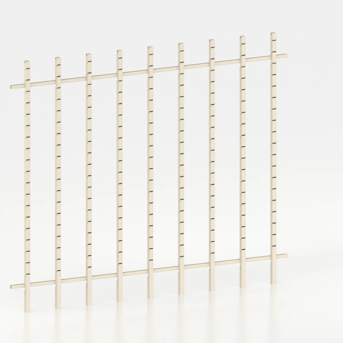 Kit d'agencement mural 270 cm avec montants Poto pour magasin — coloris beige