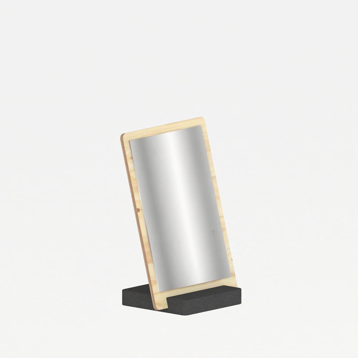 Présentoir de comptoir intégrant un miroir, parfait pour l'essayage de bijoux ou accessoires.