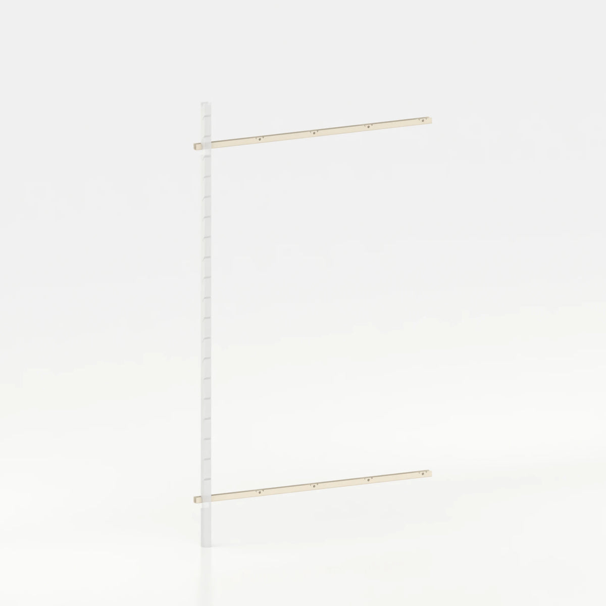 Rail mural d'agencement avec lisses de 130 cm magasin — coloris beige