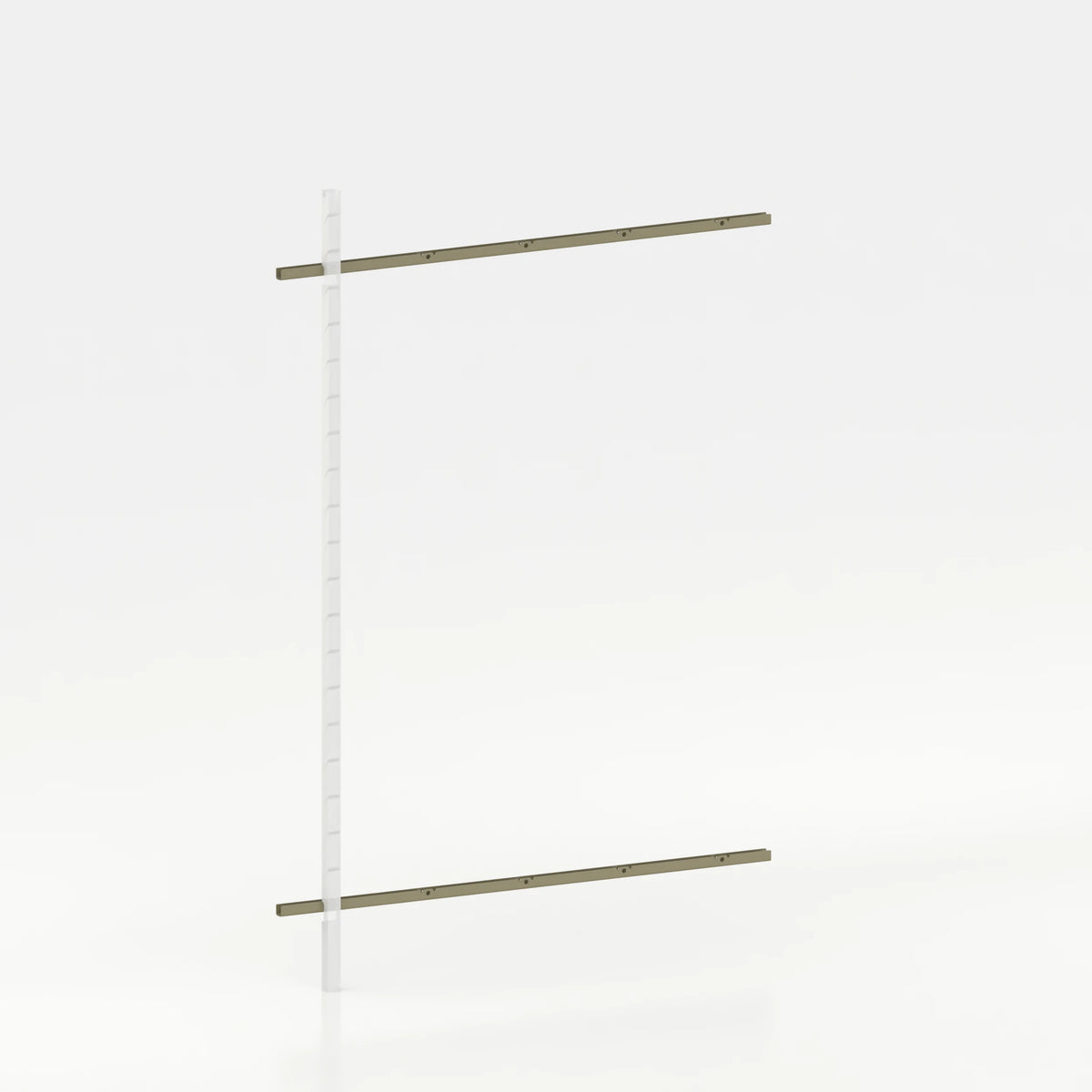 Rail mural d'agencement avec lisses de 150 cm boutique — coloris kaki