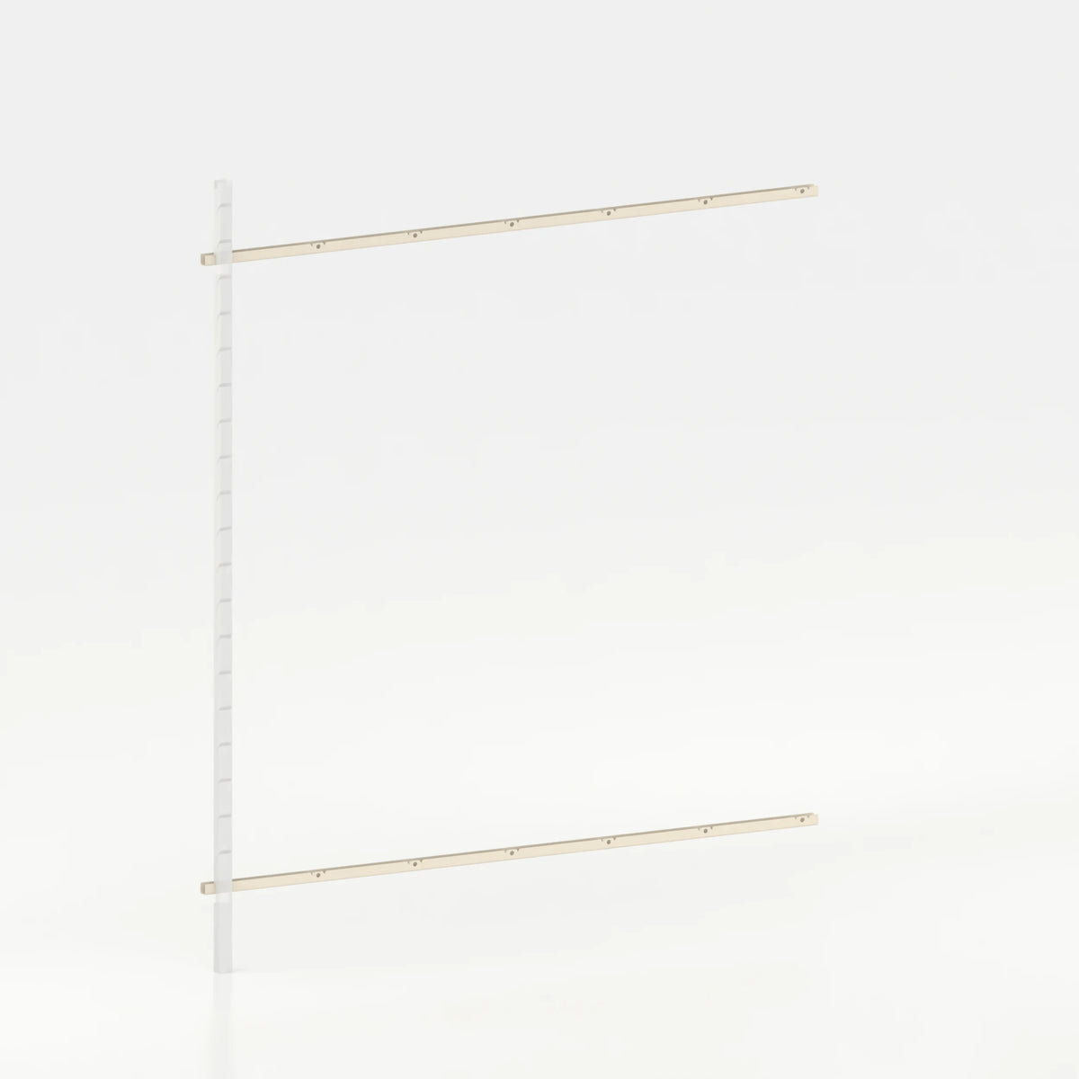 Rail mural d'agencement avec lisses de 190 cm vente — coloris beige