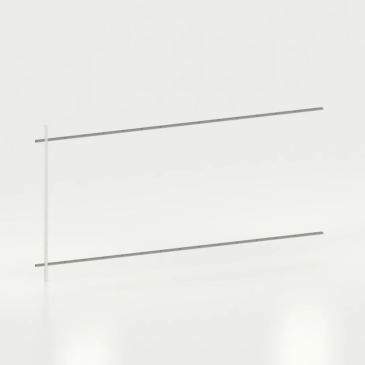 Rail mural d'agencement avec lisses de 450 cm showroom — coloris gris