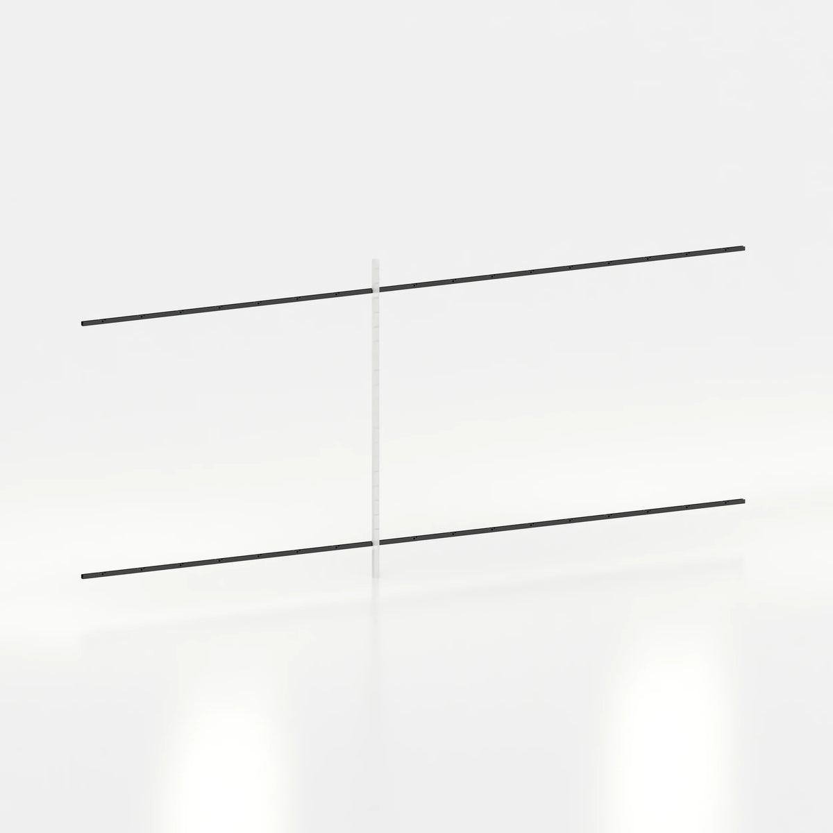 Rail mural d'agencement avec lisses de 510 cm magasin — coloris noir