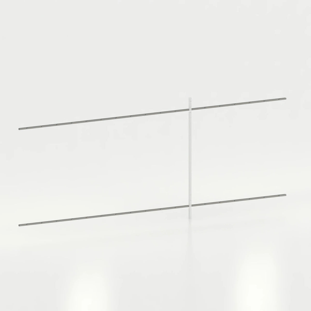 Rail mural d'agencement avec lisses de 540 cm boutique — coloris gris