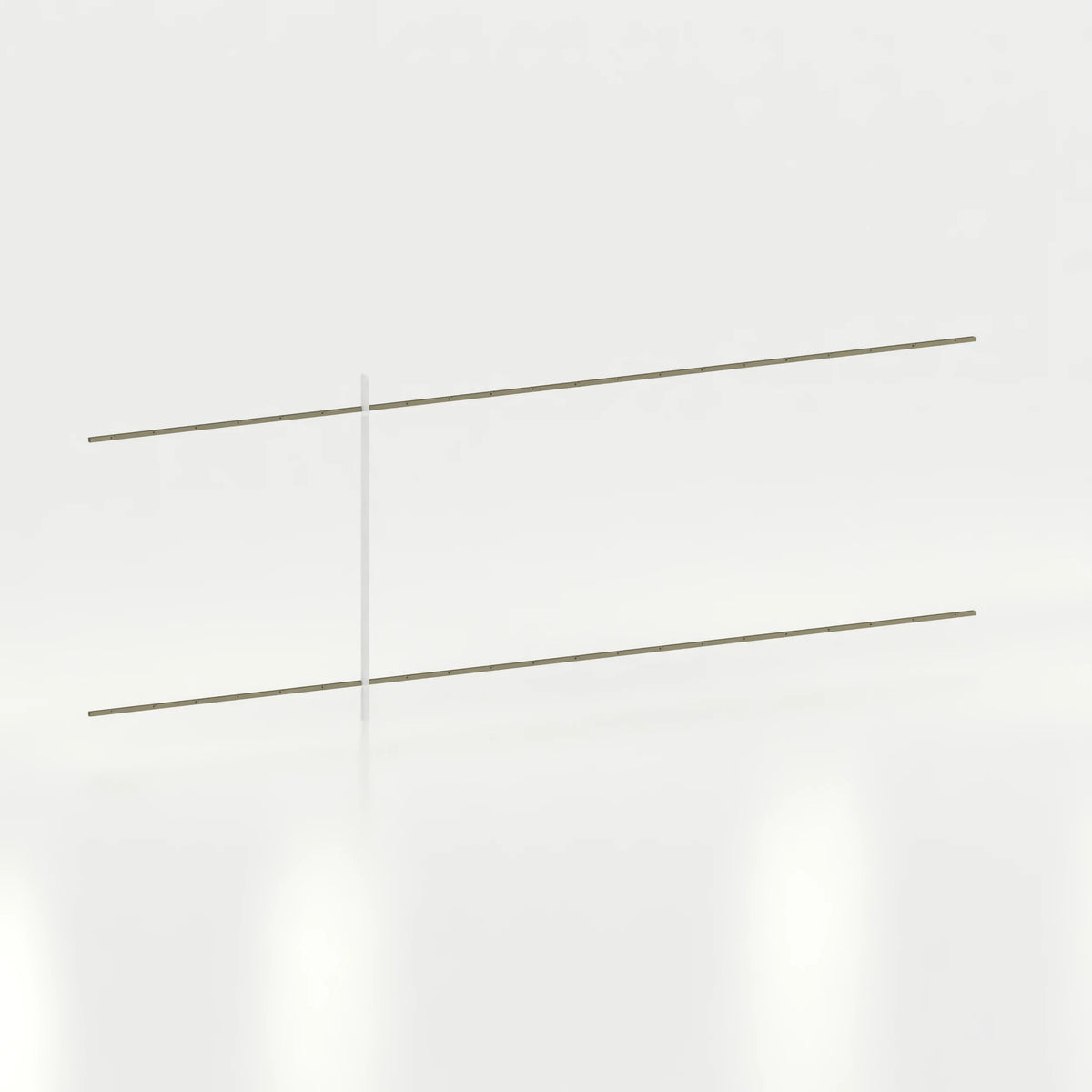 Rail mural d'agencement avec lisses de 600 cm vente — coloris kaki
