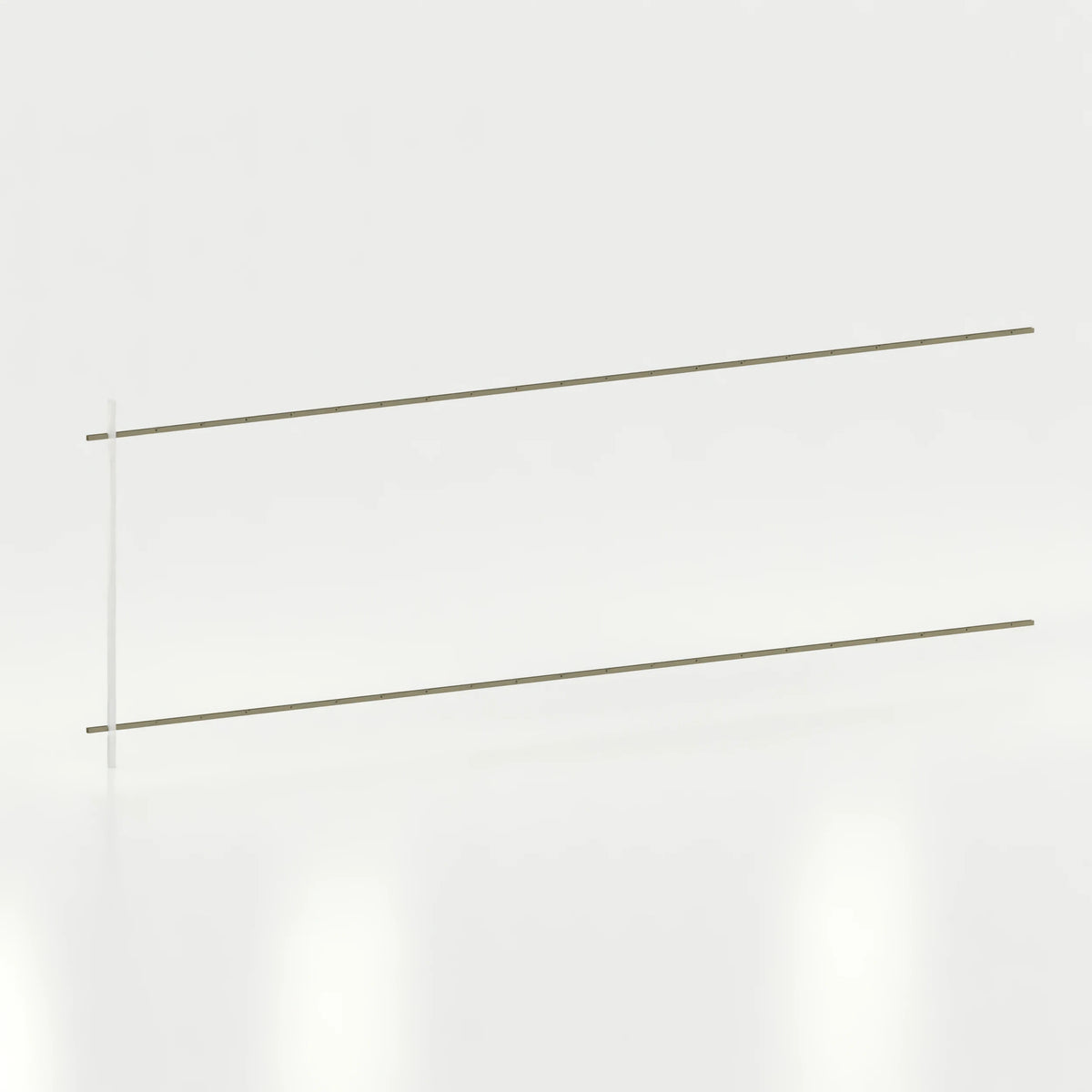Rail mural d'agencement avec lisses de 630 cm magasin — coloris kaki