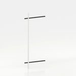 Rail mural d'agencement avec lisses de 90 cm showroom — coloris noir