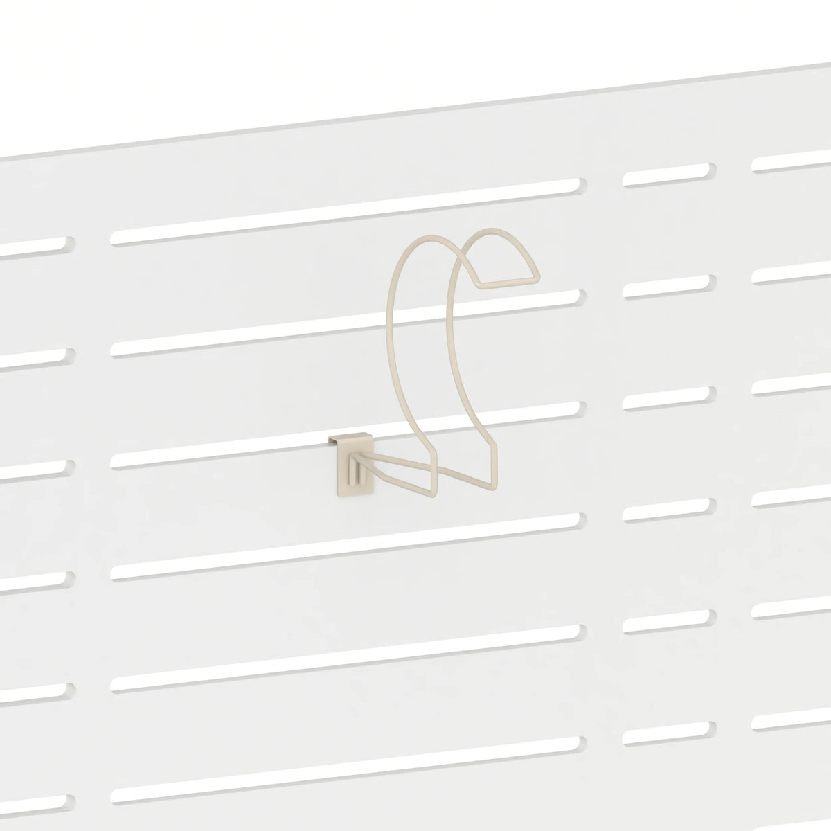 Support d'exposition pour casque de moto (panneau Slatwall) — coloris beige